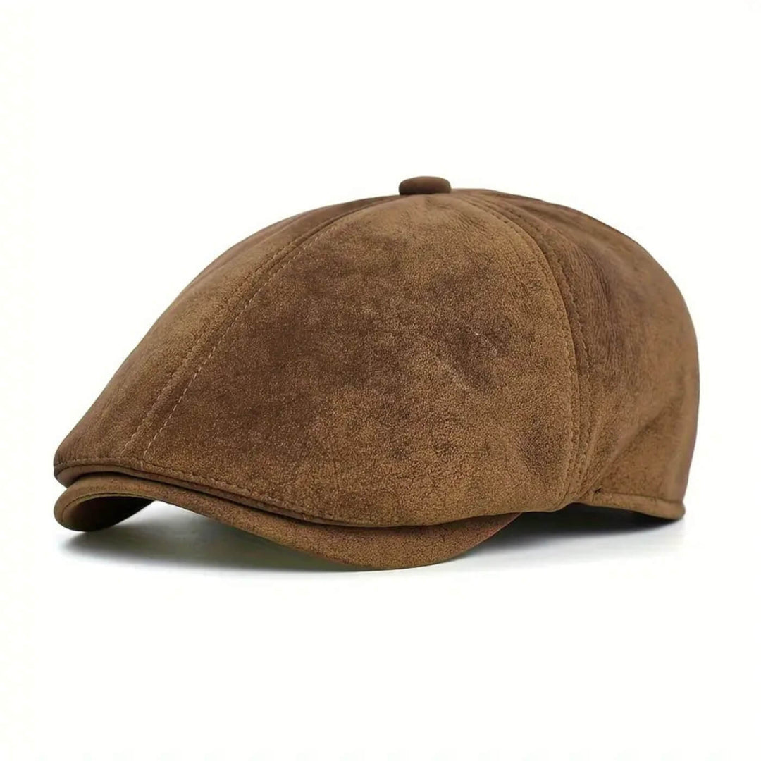 FITZGERALD | Suede Newsboy Cap