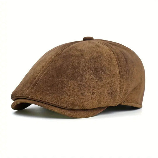 FITZGERALD | Suede Newsboy Cap