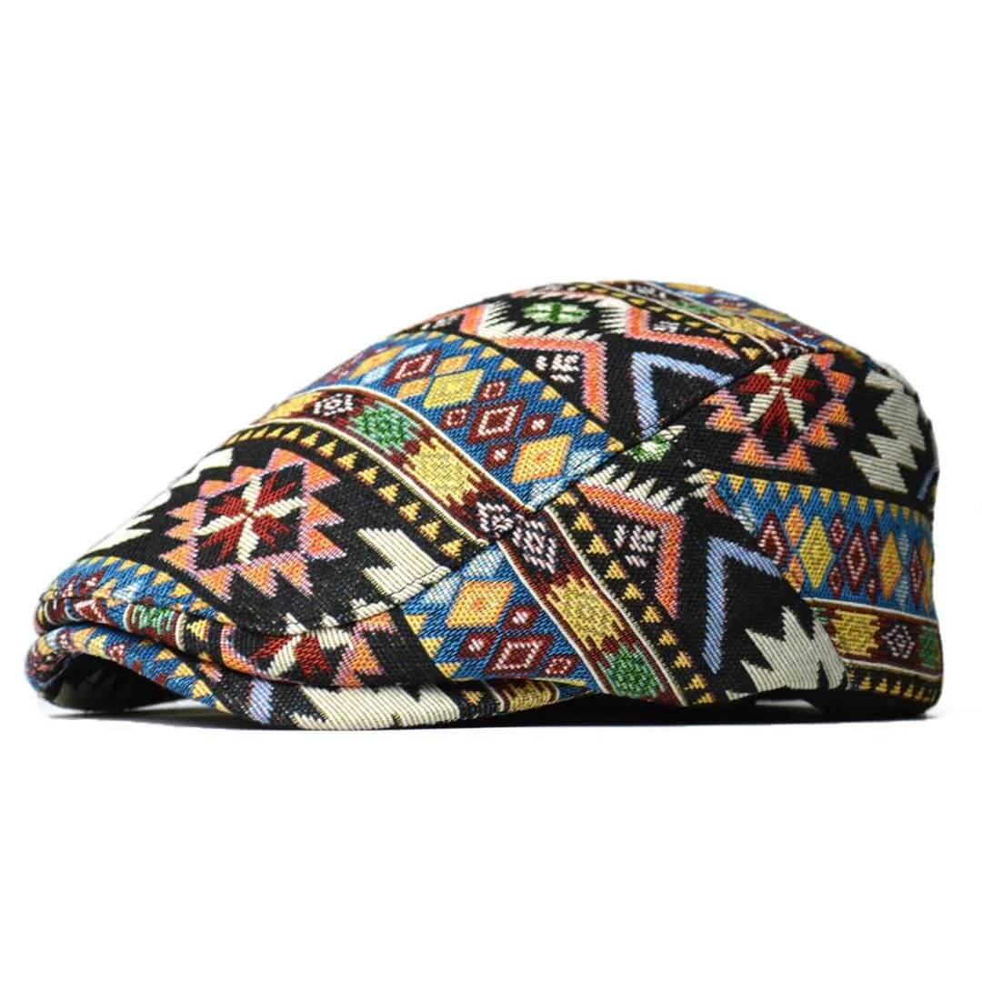 QUINN | Patterned Flat Cap