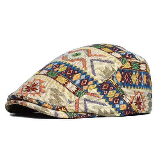 QUINN | Patterned Flat Cap