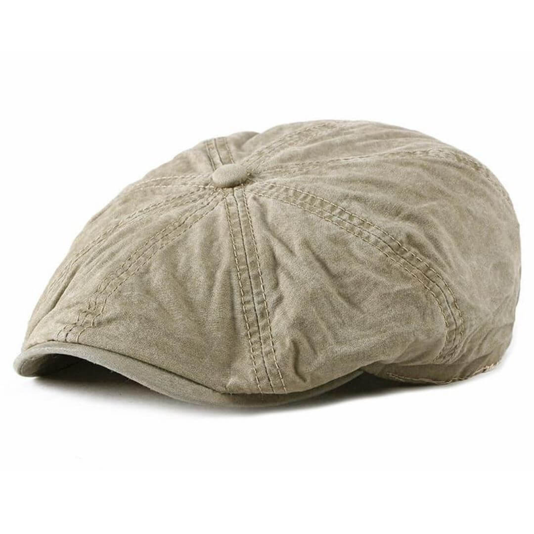 FLYNN | Washed Cotton Newsboy Cap