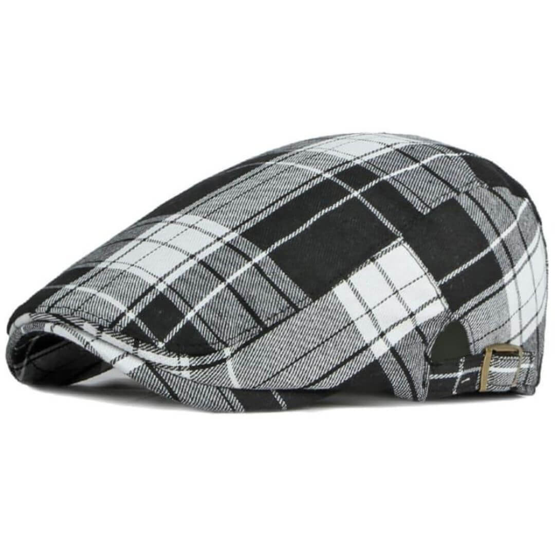 HENNESSY | Plaid Cotton Flat Cap