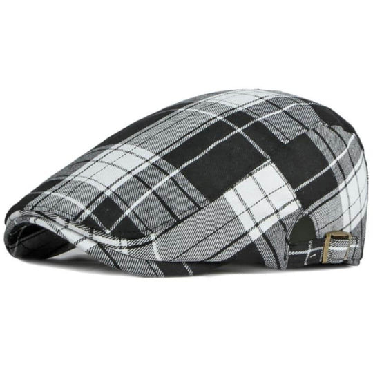 HENNESSY | Plaid Cotton Flat Cap