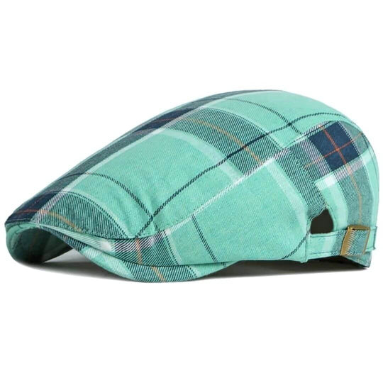 HENNESSY | Plaid Cotton Flat Cap