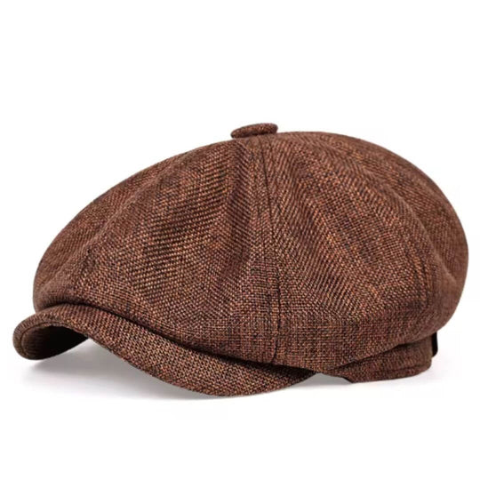 BRENNAN | Woven Tweed Newsboy Cap