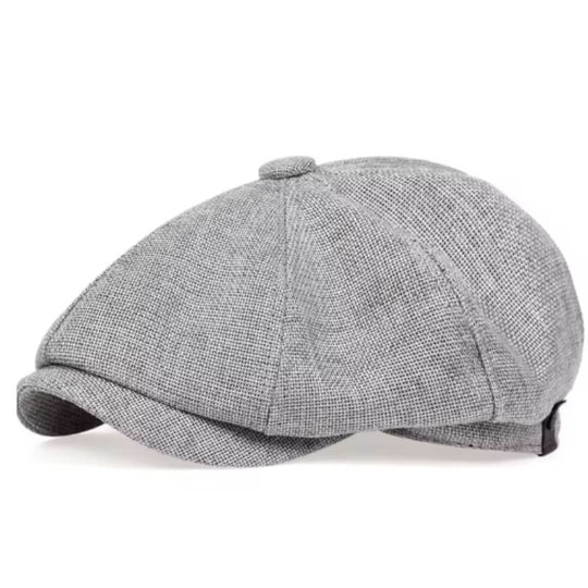 BRENNAN | Woven Tweed Newsboy Cap