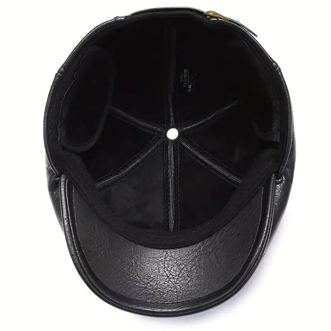 BYRNE | Leather Flat Cap