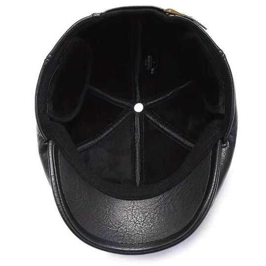 BYRNE | Leather Flat Cap