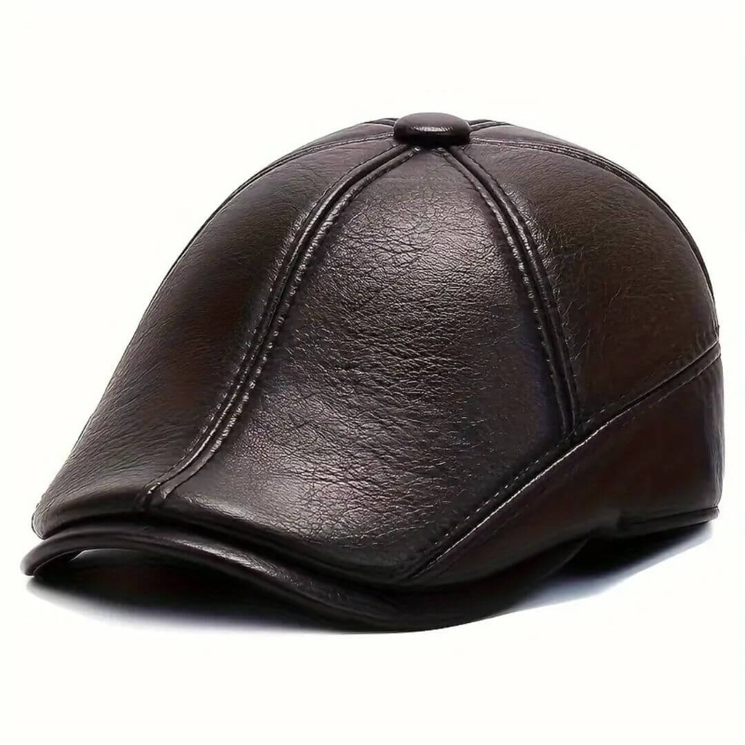 BYRNE | Leather Flat Cap