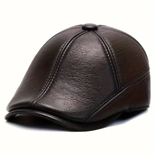 BYRNE | Leather Flat Cap