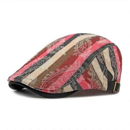 FALLON | Striped Flat Cap