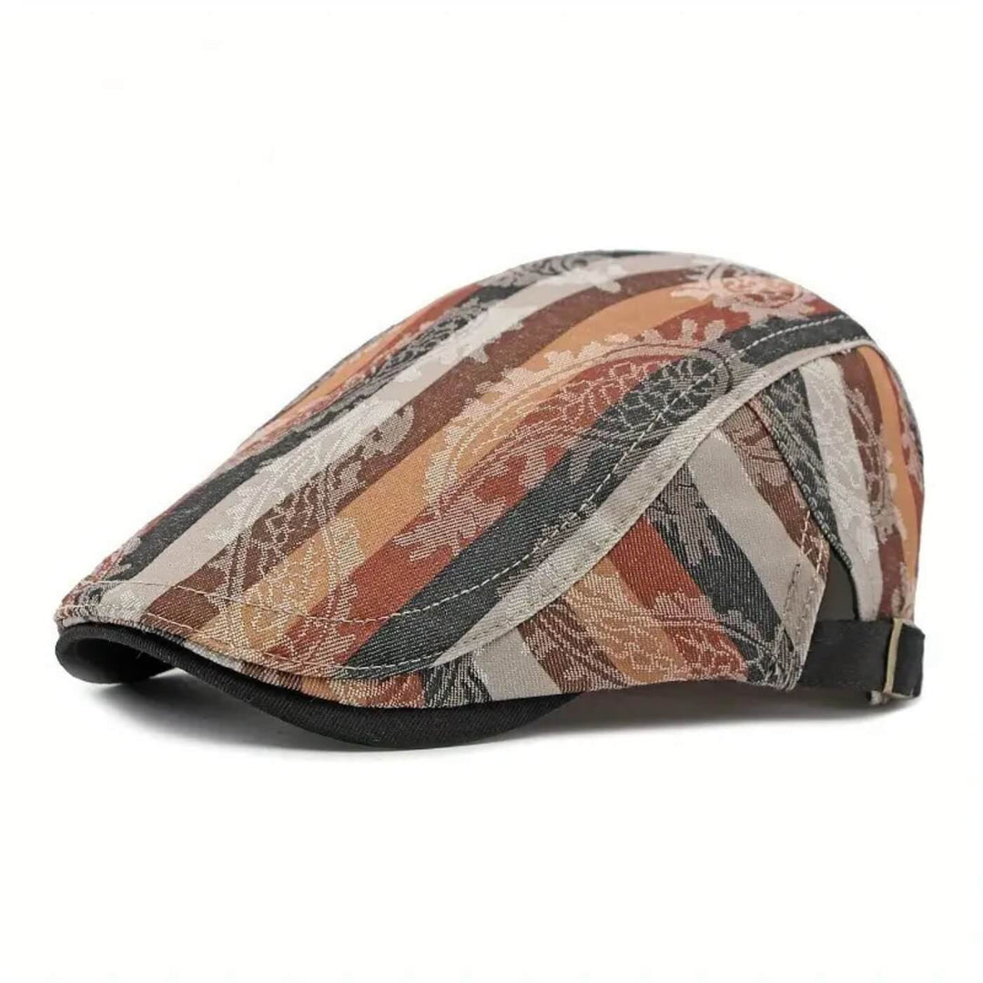 FALLON | Striped Flat Cap