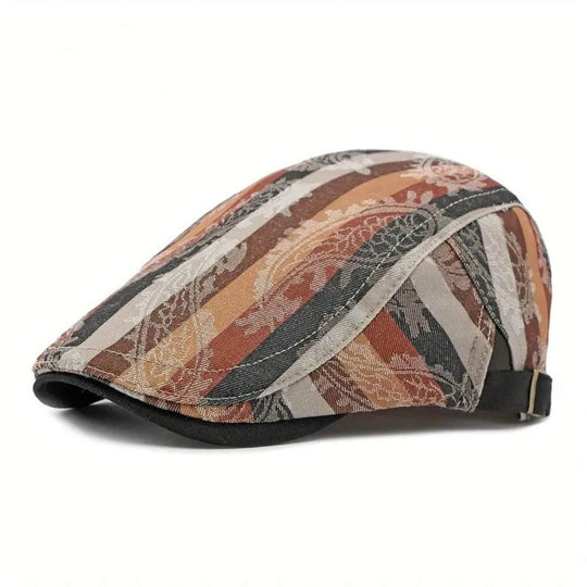 FALLON | Striped Flat Cap