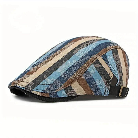 FALLON | Striped Flat Cap