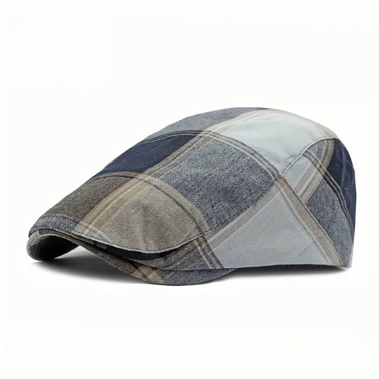 MALONE | Plaid Cotton Flat Cap