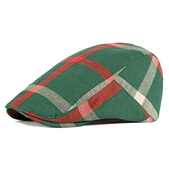 CORRIGAN | Cotton Plaid Flat Cap