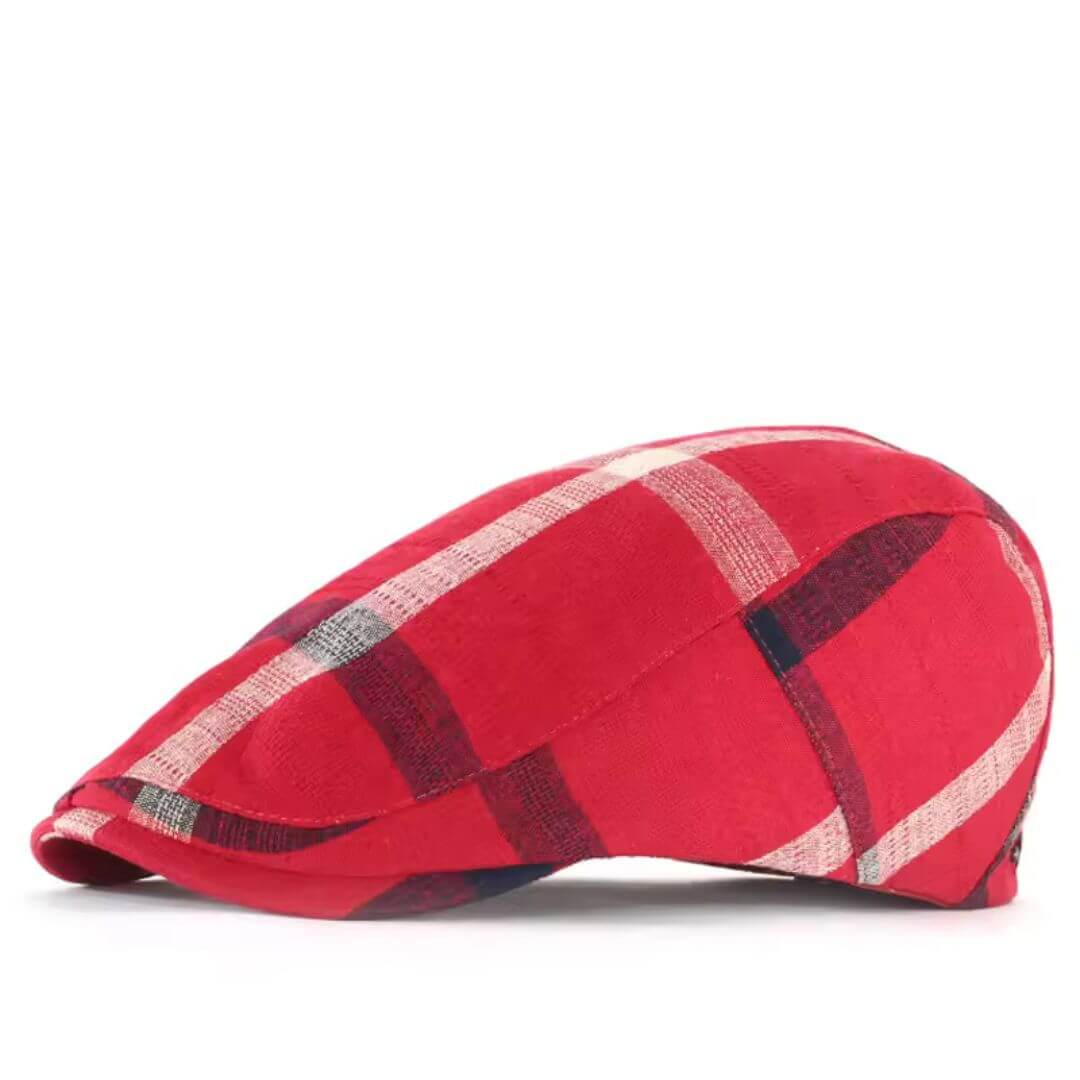 CORRIGAN | Cotton Plaid Flat Cap