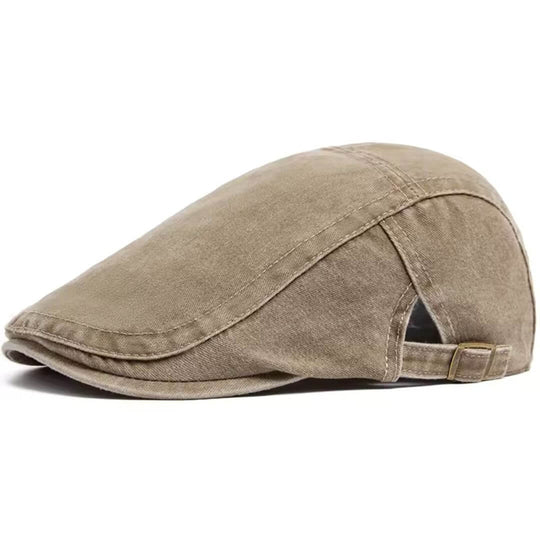BRADY | Washed Denim Flat Cap