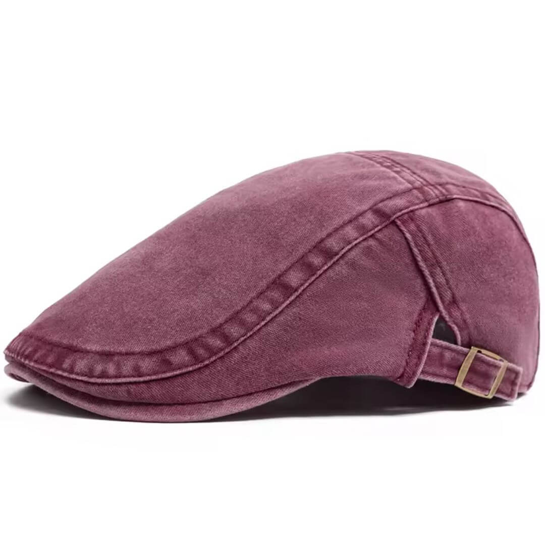 BRADY | Washed Denim Flat Cap