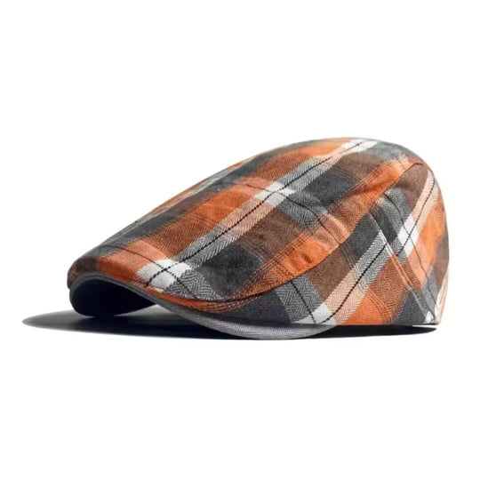 WARD | Plaid Cotton Flat Cap