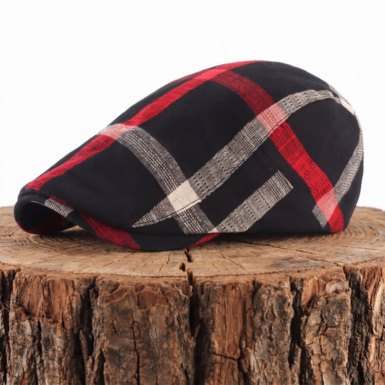 CORRIGAN | Cotton Plaid Flat Cap
