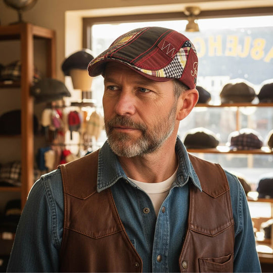 MOLLOY | Patchwork Cotton Flat Cap