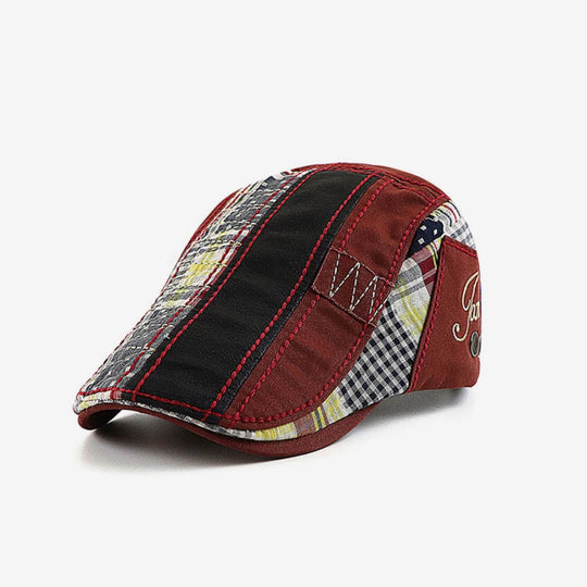 MOLLOY | Patchwork Cotton Flat Cap