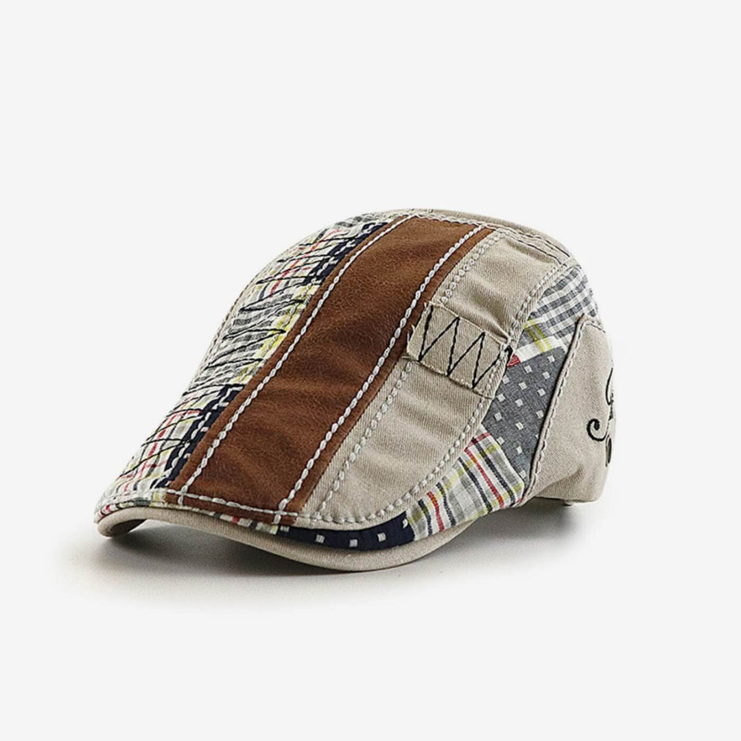 MOLLOY | Patchwork Cotton Flat Cap