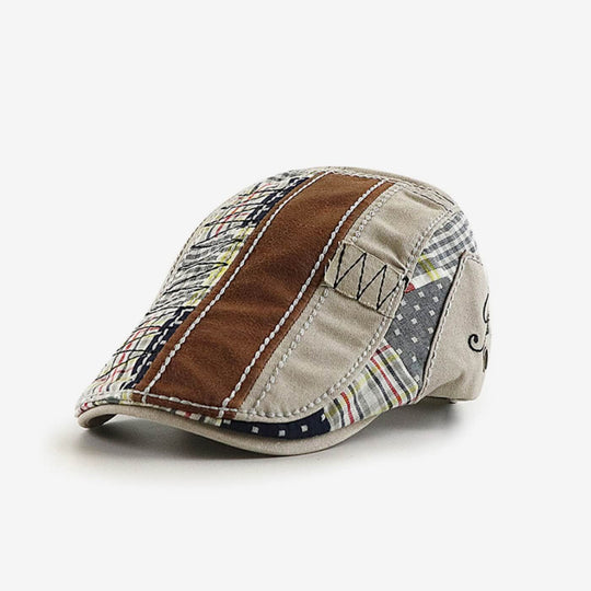 MOLLOY | Patchwork Cotton Flat Cap