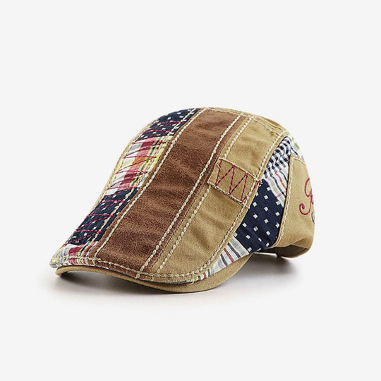 MOLLOY | Patchwork Cotton Flat Cap