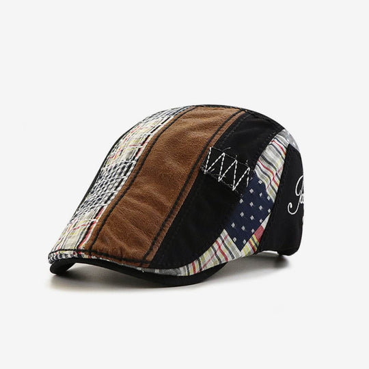 MOLLOY | Patchwork Cotton Flat Cap