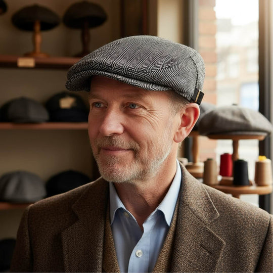 MAHONEY | Herringbone Flat Cap