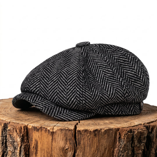 RILEY | Herringbone Wool Blend Cap