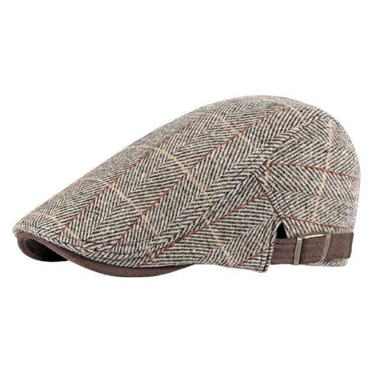 FARRELL | Herringbone Cotton Knitted Flat Cap