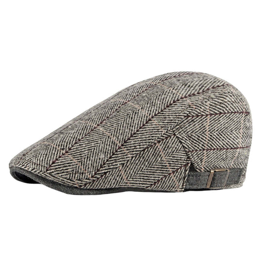FARRELL | Herringbone Cotton Knitted Flat Cap