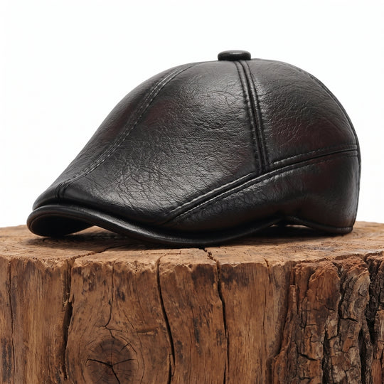 BYRNE | Leather Flat Cap