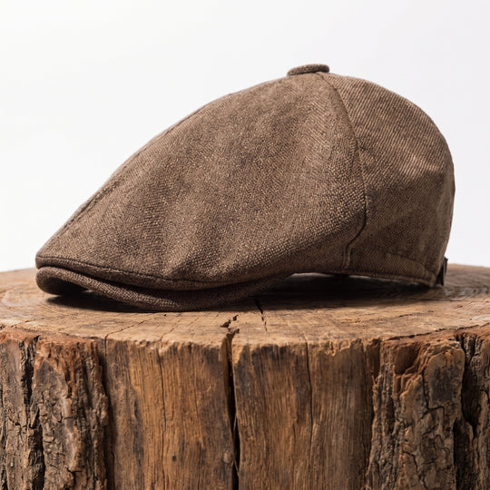 KENNEDY | Linen Cotton Flat Cap
