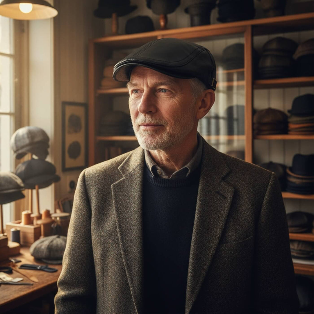 SCANLON | Leather Flat Cap
