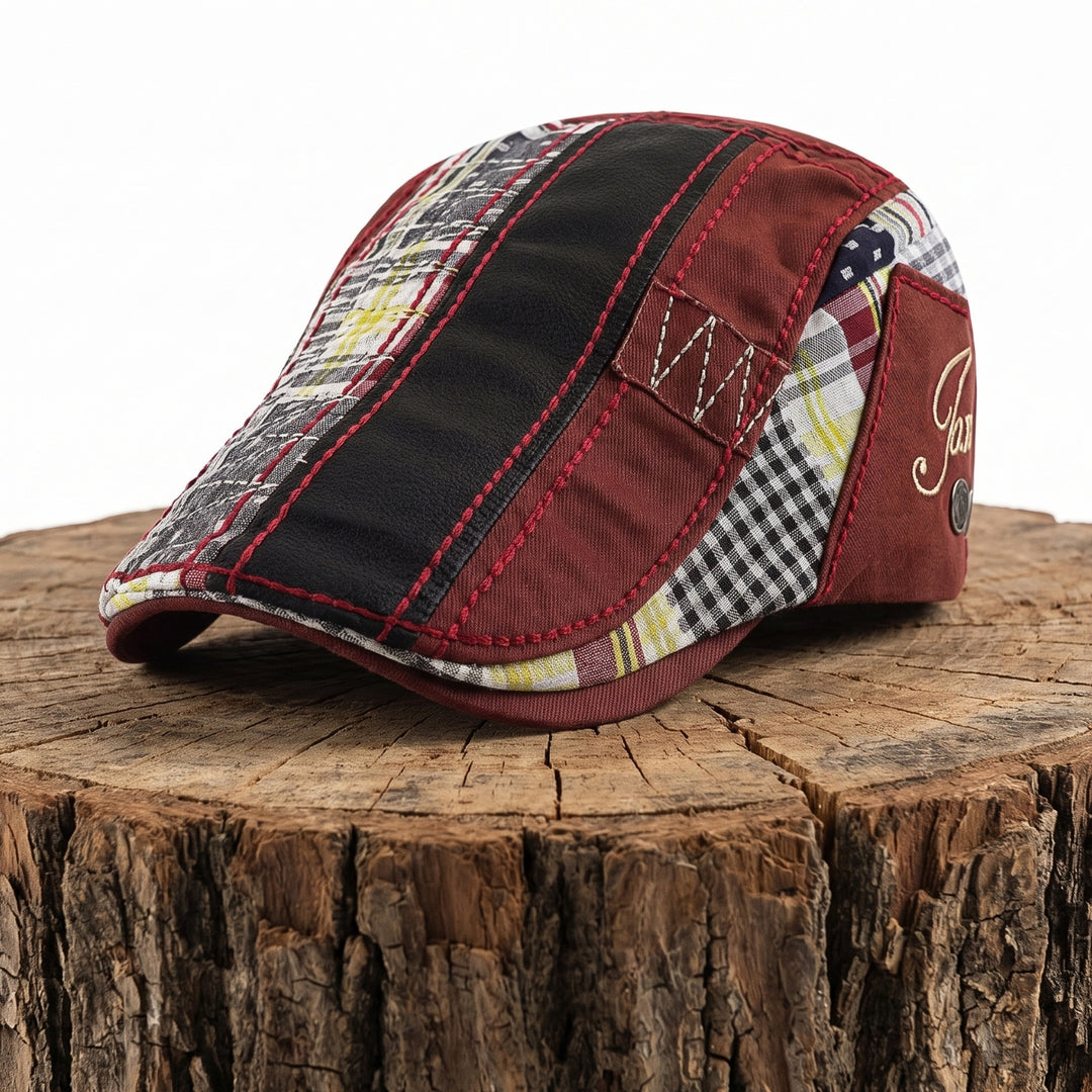MOLLOY | Patchwork Cotton Flat Cap