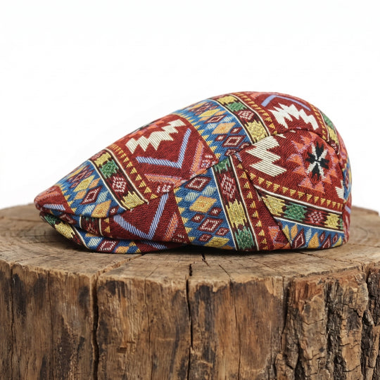 QUINN | Patterned Flat Cap