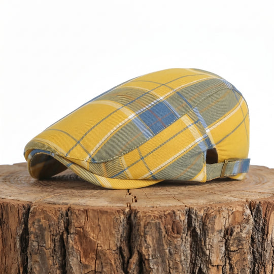 HENNESSY | Plaid Cotton Flat Cap