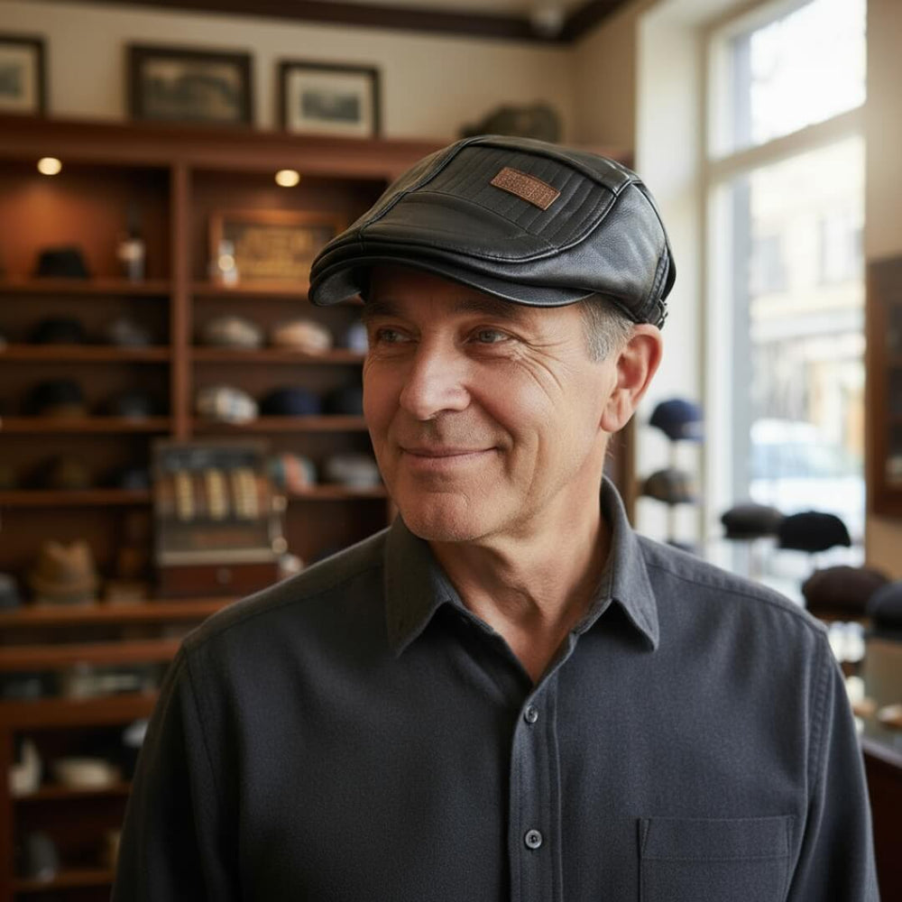 MEEHAN | Vegan Leather Flat Cap