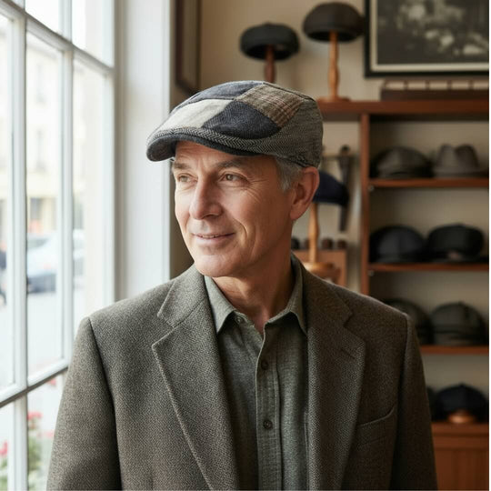 FLANAGAN | Patchwork Tweed Flat Cap
