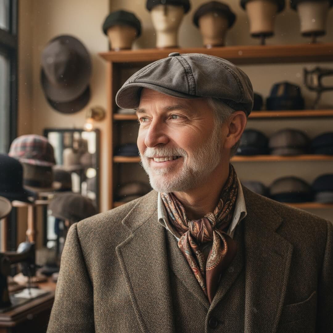 FLYNN | Washed Cotton Newsboy Cap
