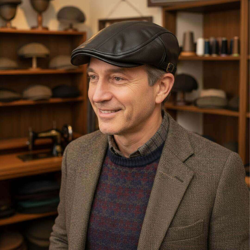 NOLAN | Leather Flat Cap