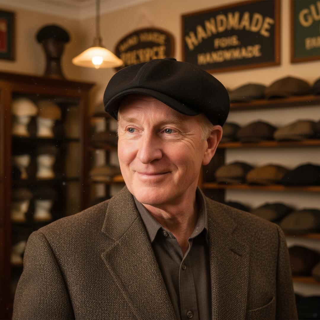 MURPHY | Textured Cotton Newsboy Cap