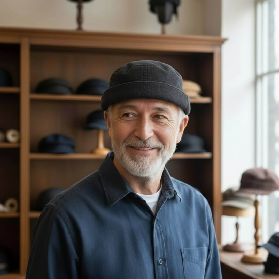 KEEGAN | Denim Brimless Cap