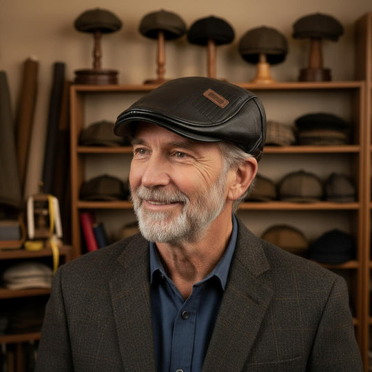 MCBRIDE | Leather Grid Cap