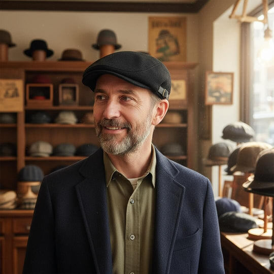 SHERIDAN | Wool-Blend Flat Cap