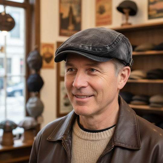 KAVANAGH | Washed Denim Flat Cap